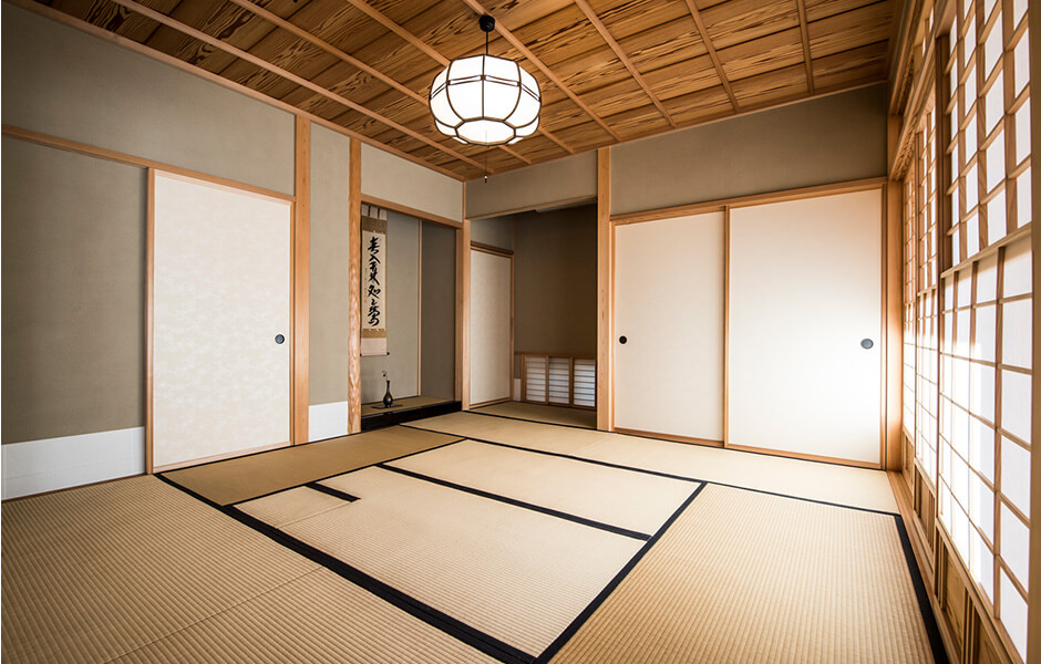 Japanese-style tatami mats - compressed rice straw, sized for USA.